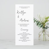 Programme de mariage minimaliste - Élégance modern (Debout devant)