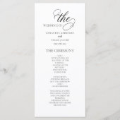 Programme de mariage minimaliste élégant (Devant)