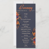 Programme de mariage minimaliste Élégant Gothique (Dos)
