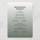 Programme de mariage minimaliste gris élégant (Dos)