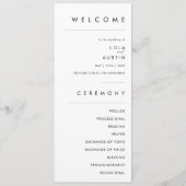 Programme de mariage minimaliste moderne (Devant)