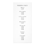 Programme de mariage minimaliste moderne (Dos)