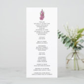 Programme de mariage minimaliste rose gladiolus (Debout devant)