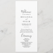 Programme de mariage minimaliste simple (Devant)