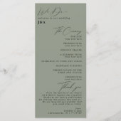 Programme de mariage minimaliste simple et écologi (Devant)