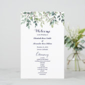 Programme de mariage minimaliste simple et joli av (Debout devant)