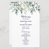 Programme de mariage minimaliste simple et joli av (Devant / Derrière)