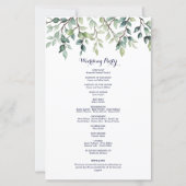 Programme de mariage minimaliste simple et joli av (Dos)