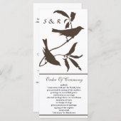 programme de mariage mocha (Devant / Derrière)