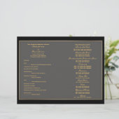 Programme de mariage modèle "noir et or" (Debout devant)