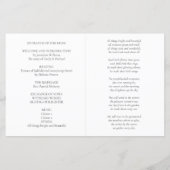 Programme de mariage Modèle Ordre de service (Dos)