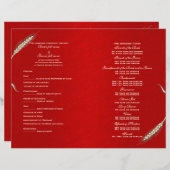 Programme de mariage modèle rouge (quatre) (Devant / Derrière)