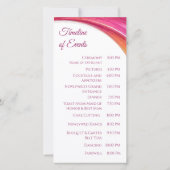 Programme de mariage-moderne Abstrait-rose orange (Dos)