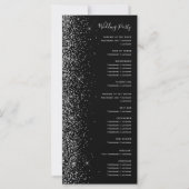 Programme de mariage moderne avec paillettes noire (Dos)