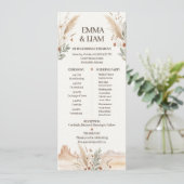 Programme de mariage moderne boho désert en terre (Debout devant)