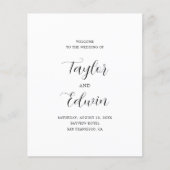 Programme de mariage moderne contemporain simple (Devant)