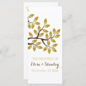 Programme de mariage moderne de l'arbre à feuille  (Devant / Derrière)