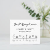 Programme de Mariage Moderne Élegant avec Horaire (Debout devant)
