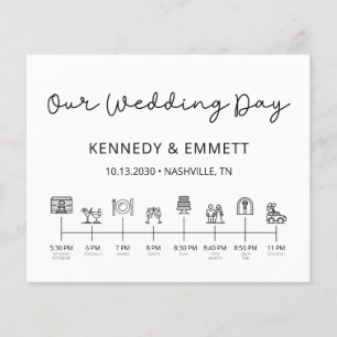 Programme de Mariage Moderne Élegant avec Horaire
