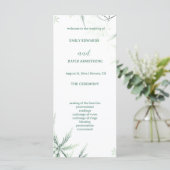 Programme de mariage moderne élégant simple (Debout devant)