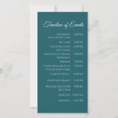 Programme de mariage - Moderne Émeraude Abstraite (Dos)