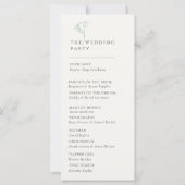 Programme de mariage moderne émeraude simplement é (Dos)