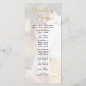 Programme de mariage moderne en écriture dorée (Dos)