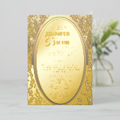 Programme de mariage moderne en feuille d'or (Debout devant)