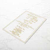 Programme de mariage moderne en feuille d'or (Rotation)