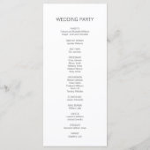 Programme de mariage moderne en or rose amour (Dos)