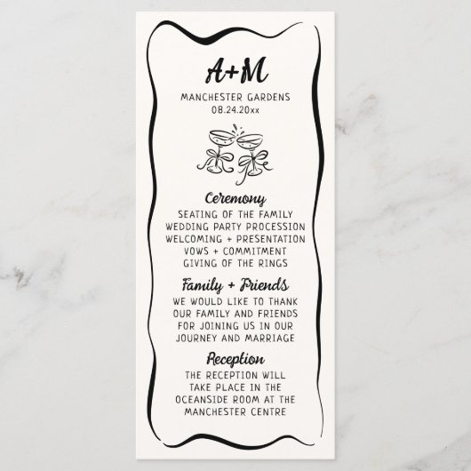 Programme de mariage moderne et capricieux à la ma (Devant)