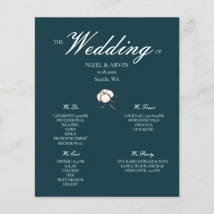 Programme de Mariage Moderne et Élégant en Coton V