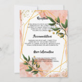 Programme de mariage moderne Gold Frame Ivory Gree (Devant)