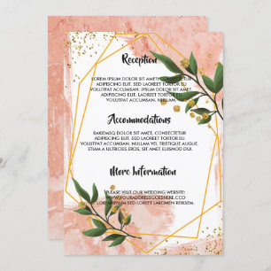 Programme de mariage moderne Gold Frame Ivory Gree