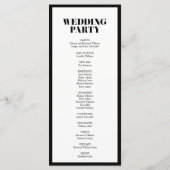 Programme de mariage moderne gras M. et Mme (Dos)