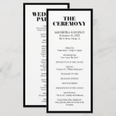 Programme de mariage moderne gras M. et Mme (Devant / Derrière)