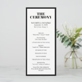 Programme de mariage moderne gras M. et Mme (Debout devant)