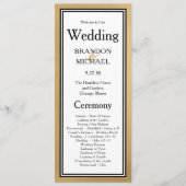 Programme de mariage moderne LGBTQ Gold (Devant)