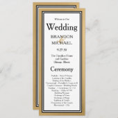 Programme de mariage moderne LGBTQ Gold (Devant / Derrière)