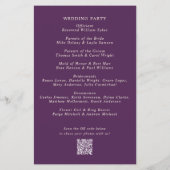 Programme de mariage moderne simple gras violet (Dos)