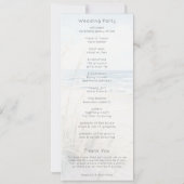 Programme de mariage moderne sur la plage à l'aqua (Dos)