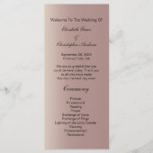 Programme de mariage moderne tendance rose gold ro (Devant)