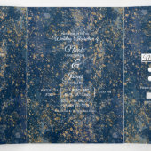 Programme de mariage moderne trifold éclaboussure  (Intérieur au milieu)