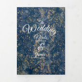 Programme de mariage moderne trifolié avec éclabou (Page de couverture)