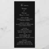 programme de mariage moderne vintage déco onyx noi (Devant)