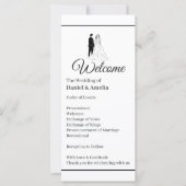 Programme de mariage monochrome minimal (Devant)