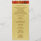 Programme de mariage Monogramme Feuille d'automne (Dos)