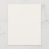 Programme de mariage monogrammé ivoire (Dos)