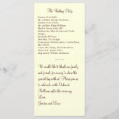 Programme de mariage monographique d'automne en ma (Dos)