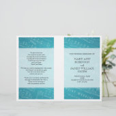 Programme de mariage Musique Bleu (Debout devant)